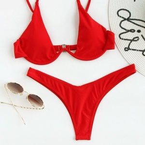Cute red bikini cheeky